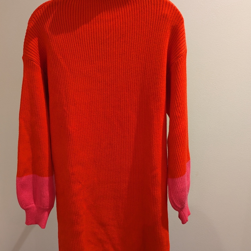 Line and Dor, Sweater Dress, Red, M
